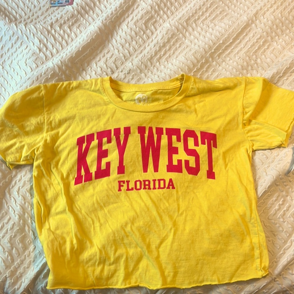 Cropped Yellow Key West top